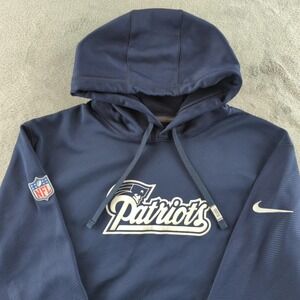 New England Patriots Hoodie Mens Large NFL Football Therma Fit Pullover Nike
